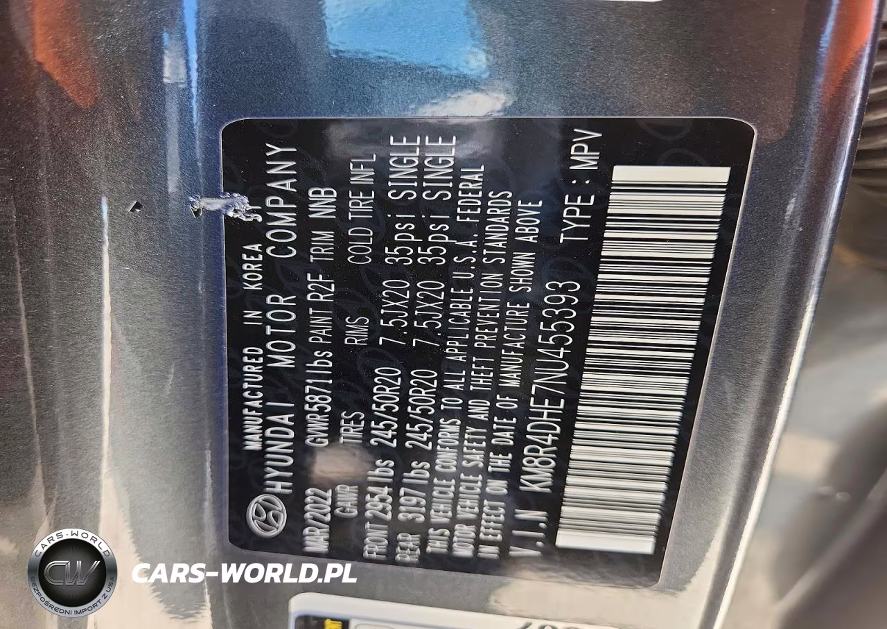 2022 Hyundai Palisade Sel VIN:KM8R4DHE7NU455393 - 13