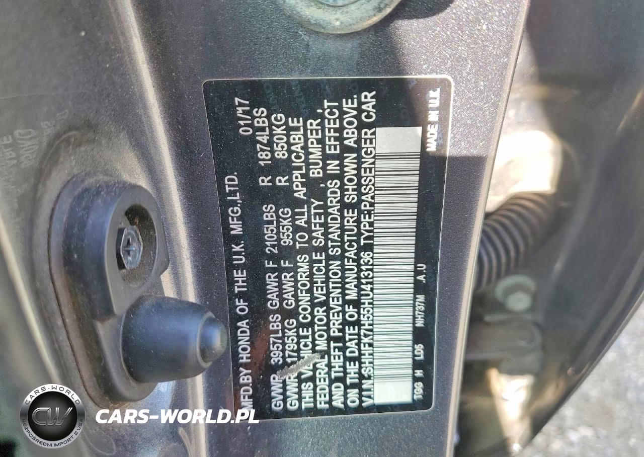 2017 Honda Civic Ex VIN:SHHFK7H55HU413136 - 12
