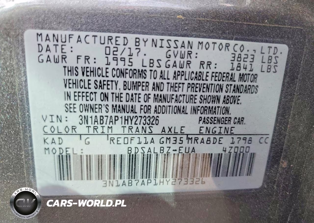 2017 Nissan Sentra S VIN:3N1AB7AP1HY273326 - 12