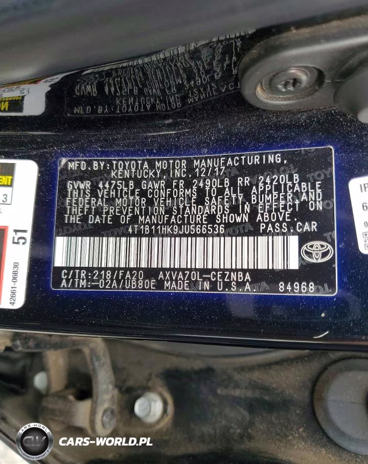 2018 Toyota Camry Le VIN:4T1B11HK9JU566536 - 12