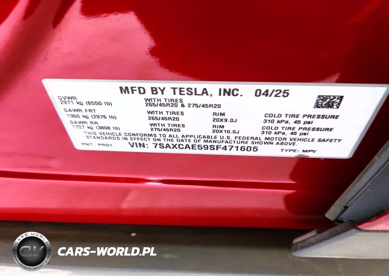 2025 Tesla Model X VIN:7SAXCAE59SF471605 - 13