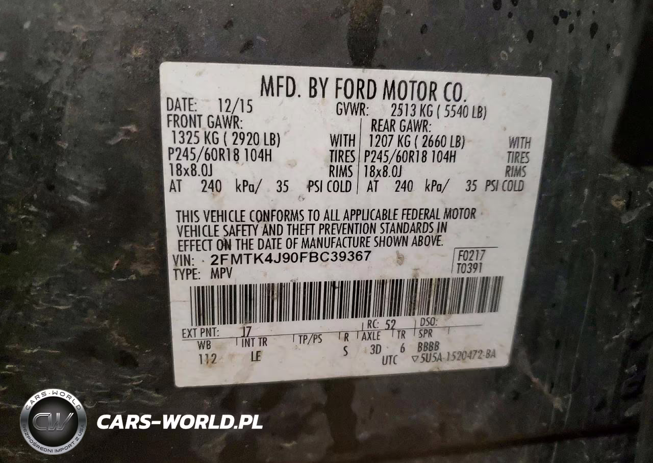 2015 Ford Edge Sel VIN:2FMTK4J90FBC39367 - 13