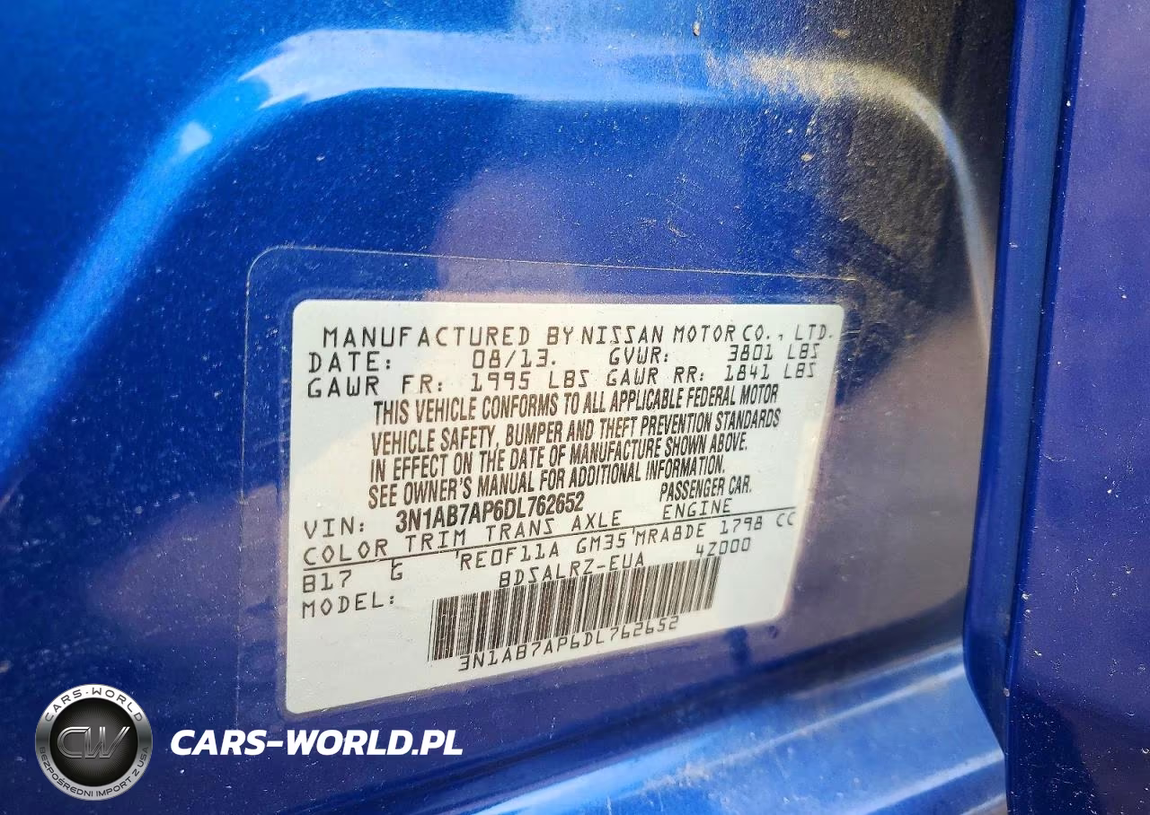 2013 Nissan Sentra S VIN:3N1AB7AP6DL762652 - 12