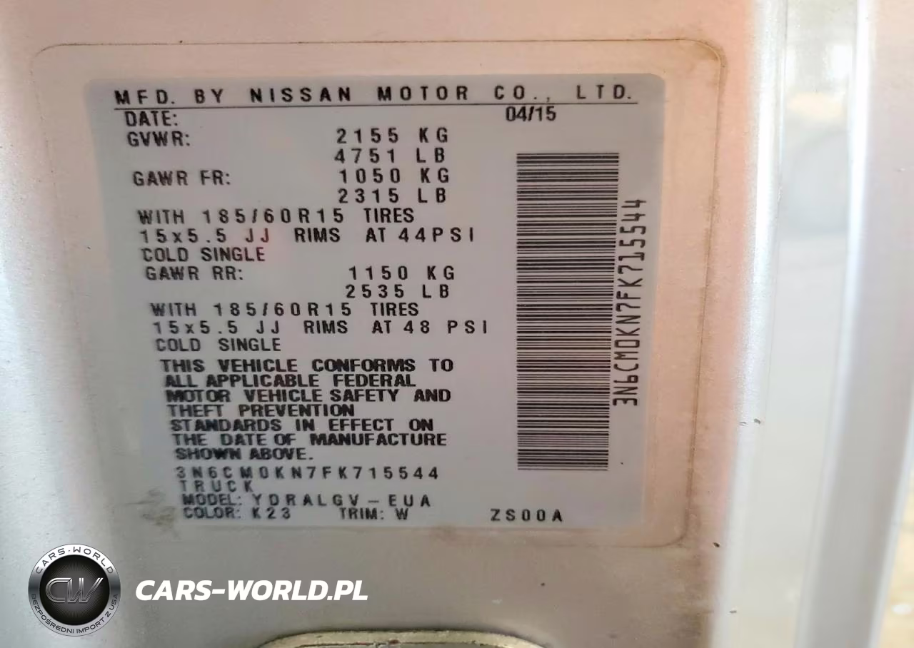 2015 Nissan Nv200 Sv VIN:3N6CM0KN7FK715544 - 14