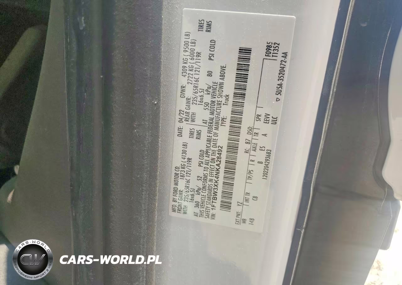 2022 Ford Transit 350 Delivery Van VIN:1FTBW3XK4NKA28492 - 14