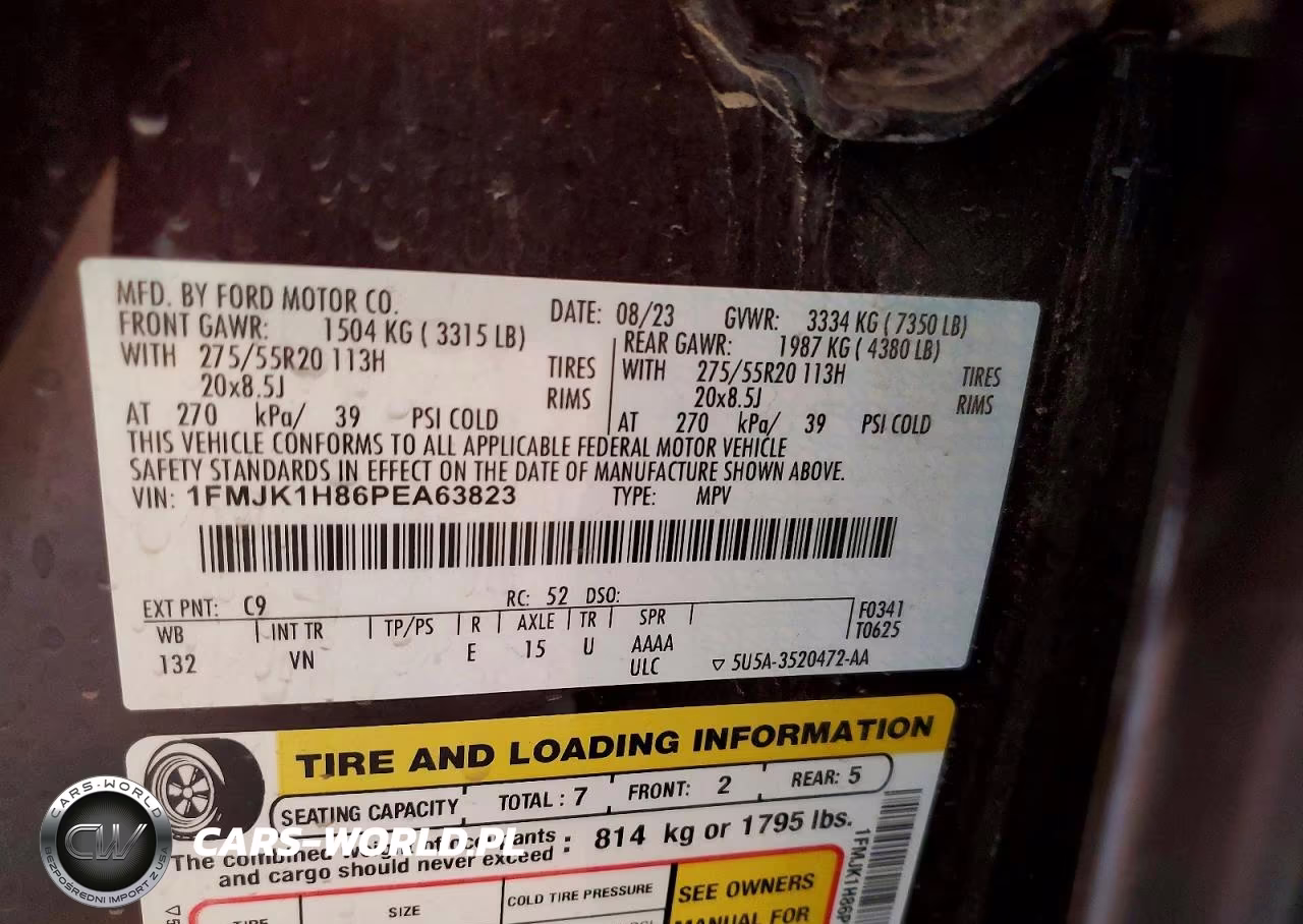 2023 Ford Expedition Max Xlt VIN:1FMJK1H86PEA63823 - 14