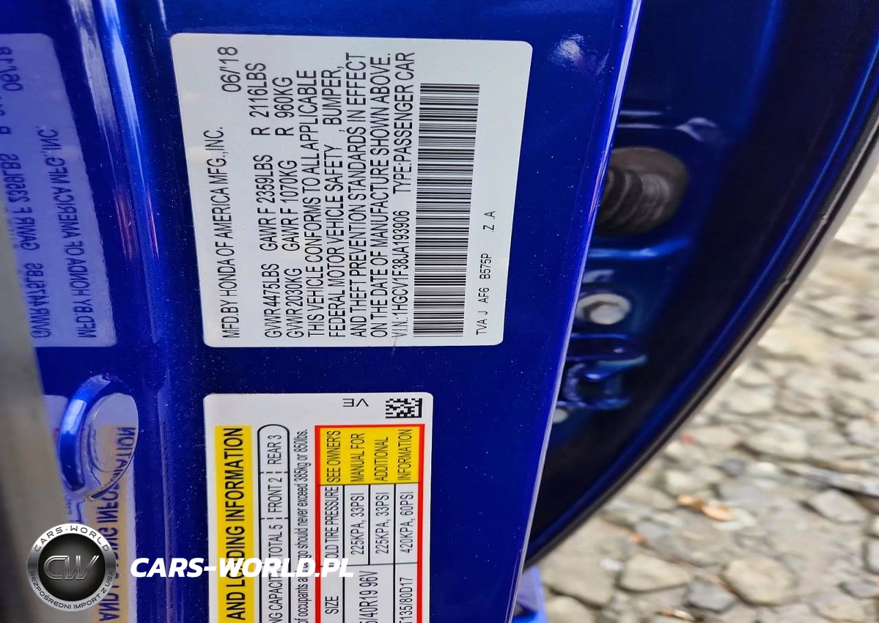 2018 Honda Accord Sport VIN:1HGCV1F38JA193906 - 12