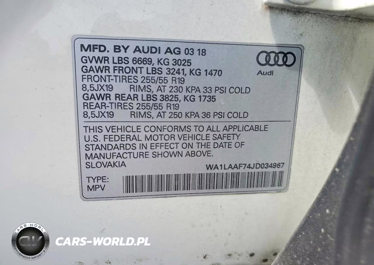 2018 Audi Q7 Premium Plus VIN:WA1LAAF74JD034967 - 13