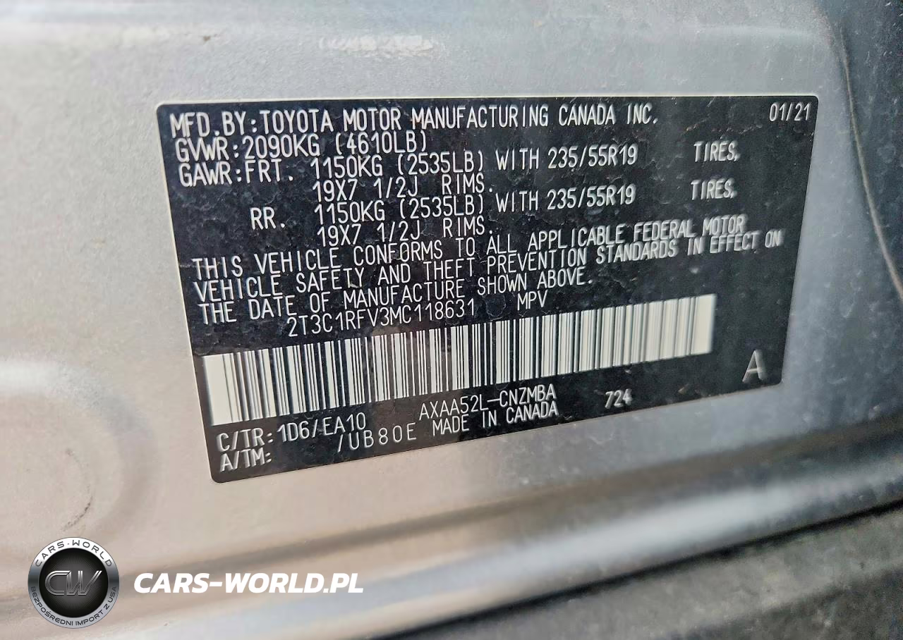 2021 Toyota Rav4 Xle Premium VIN:2T3C1RFV3MC118631 - 12