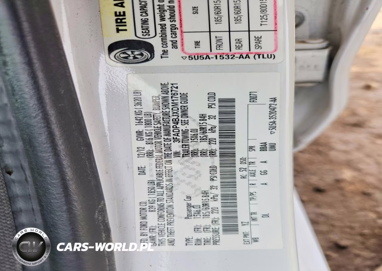 2013 Ford Fiesta Se VIN:3FADP4BJXDM176721 - 12