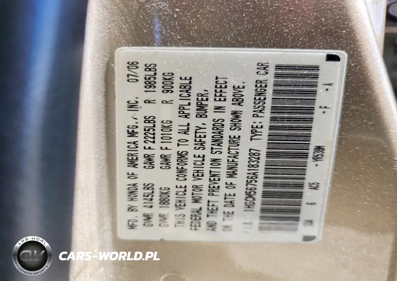 2006 Honda Accord Ex VIN:1HGCM56756A183287 - 12