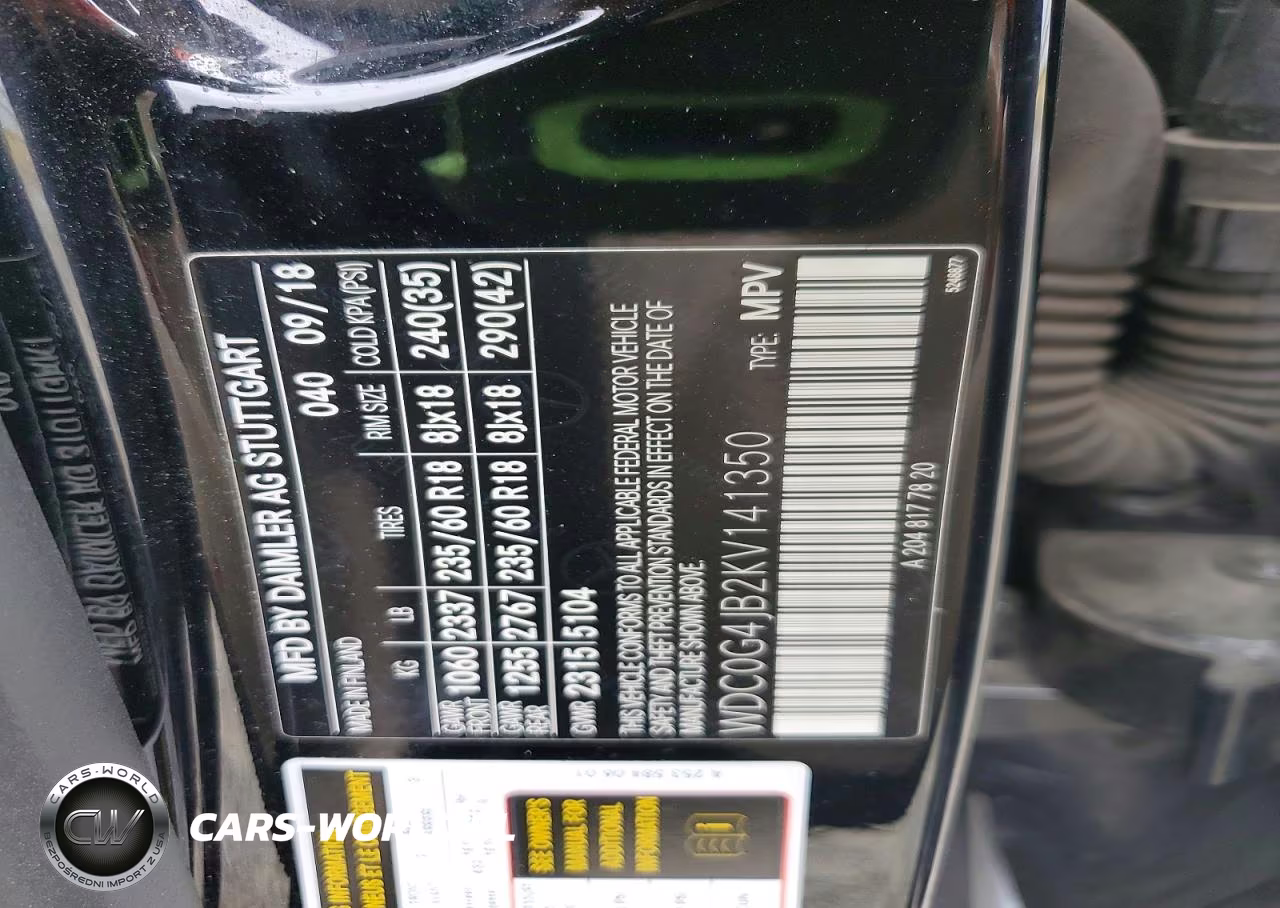 2019 Mercedes-Benz Glc 300 VIN:WDC0G4JB2KV141350 - 13