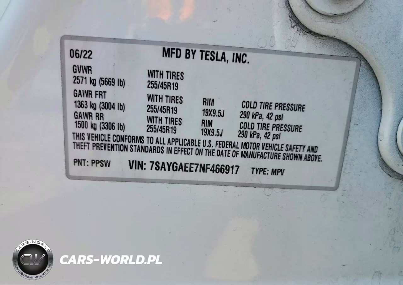 2022 Tesla Model Y VIN:7SAYGAEE7NF466917 - 13