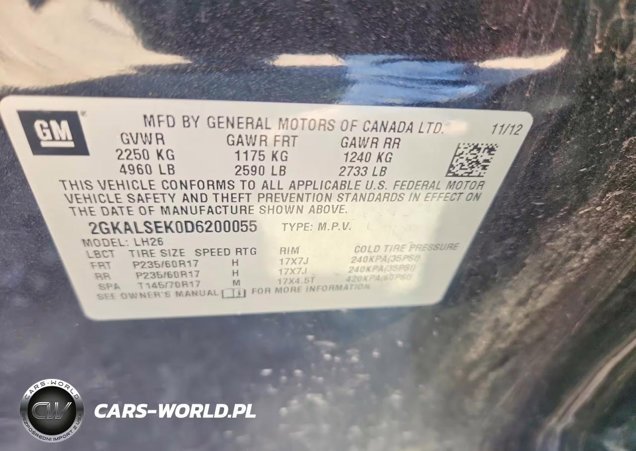 2013 GMC Terrain Sle VIN:2GKALSEK0D6200055 - 14
