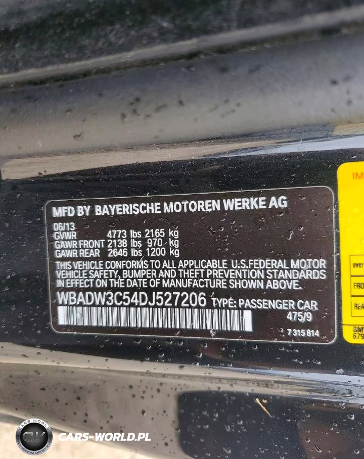 2013 BMW 328 I VIN:WBADW3C54DJ527206 - 12