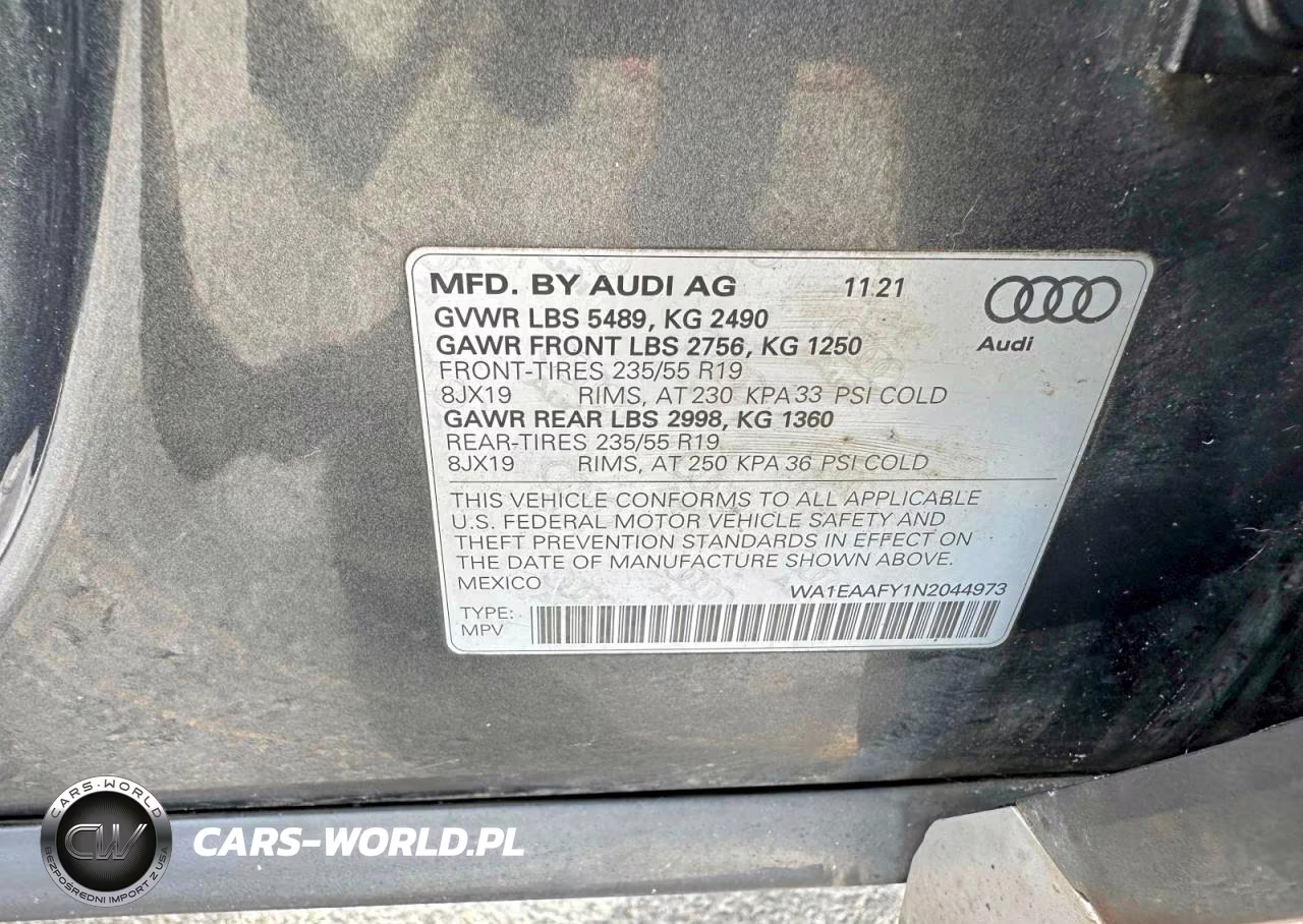 2022 Audi Q5 Premium Plus 45 VIN:WA1EAAFY1N2044973 - 10