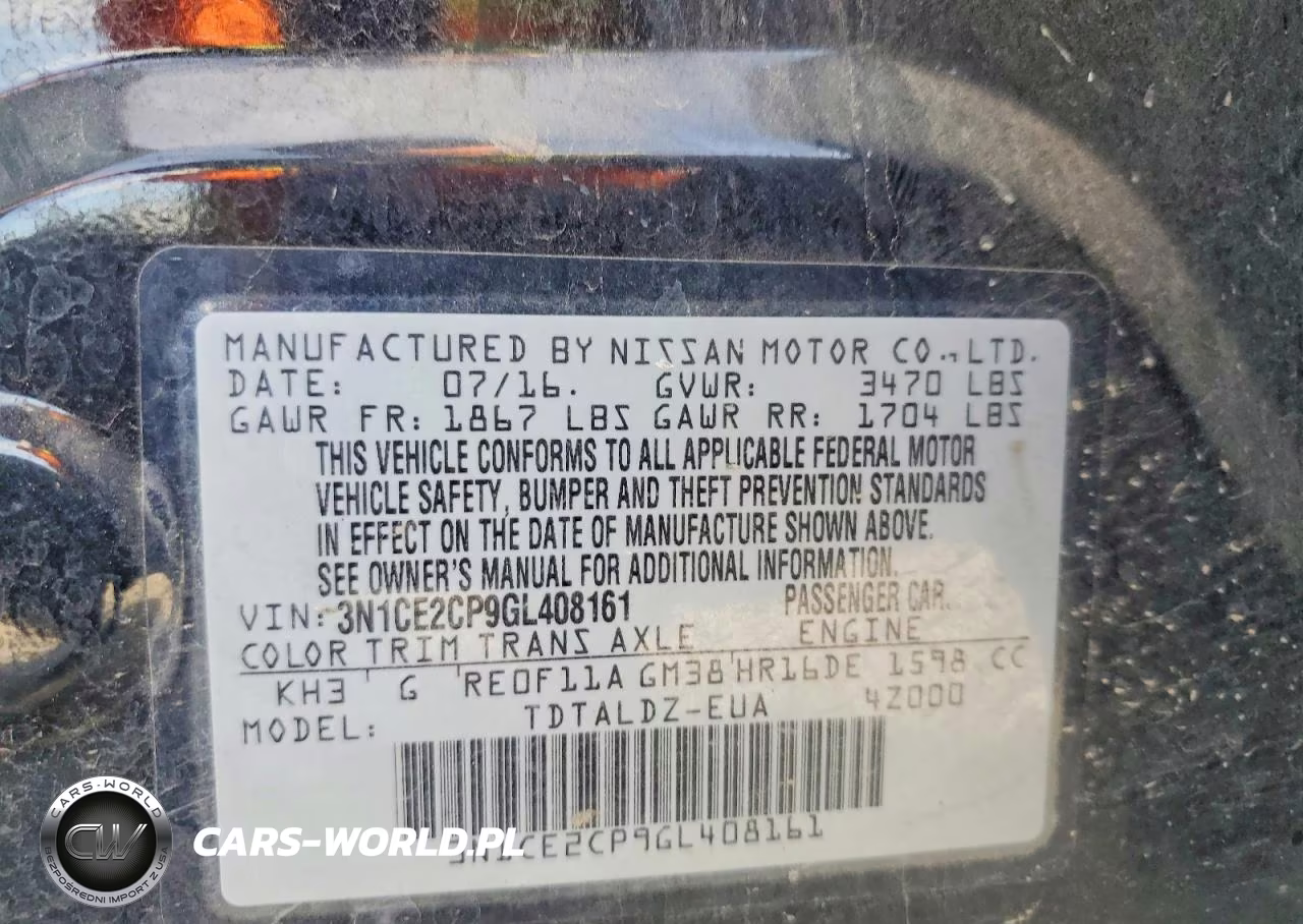 2016 Nissan Versa Note Sv VIN:3N1CE2CP9GL408161 - 12