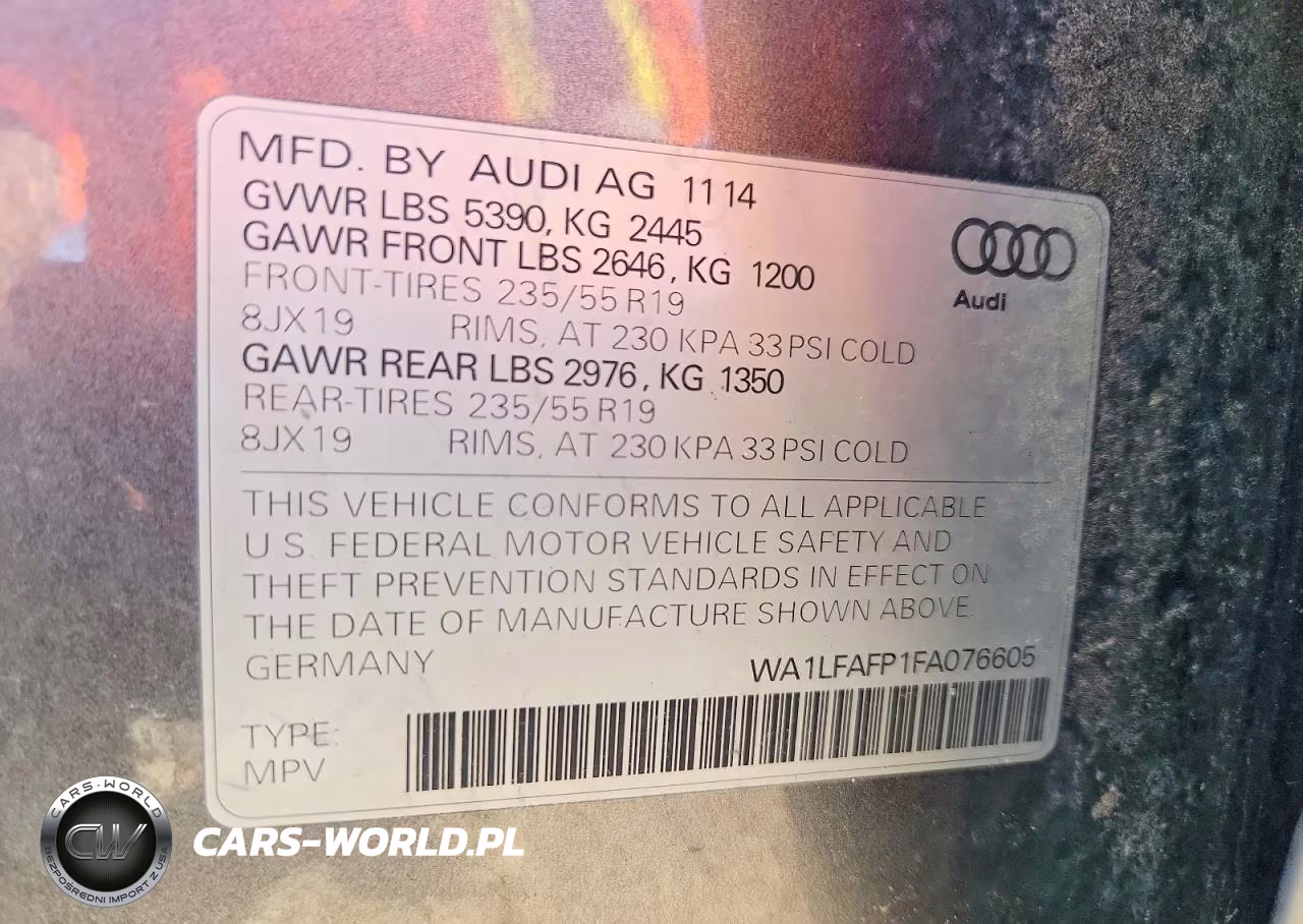 2015 Audi Q5 Premium Plus VIN:WA1LFAFP1FA076605 - 14