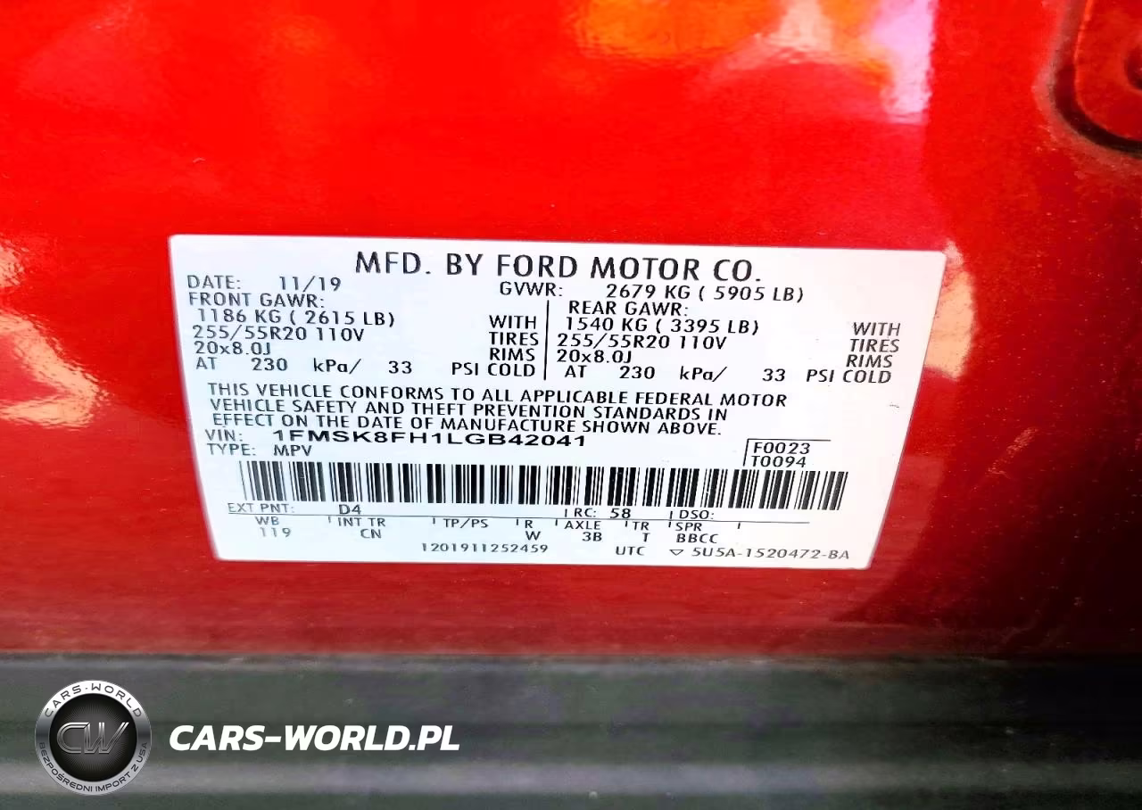 2020 Ford Explorer Limited VIN:1FMSK8FH1LGB42041 - 13