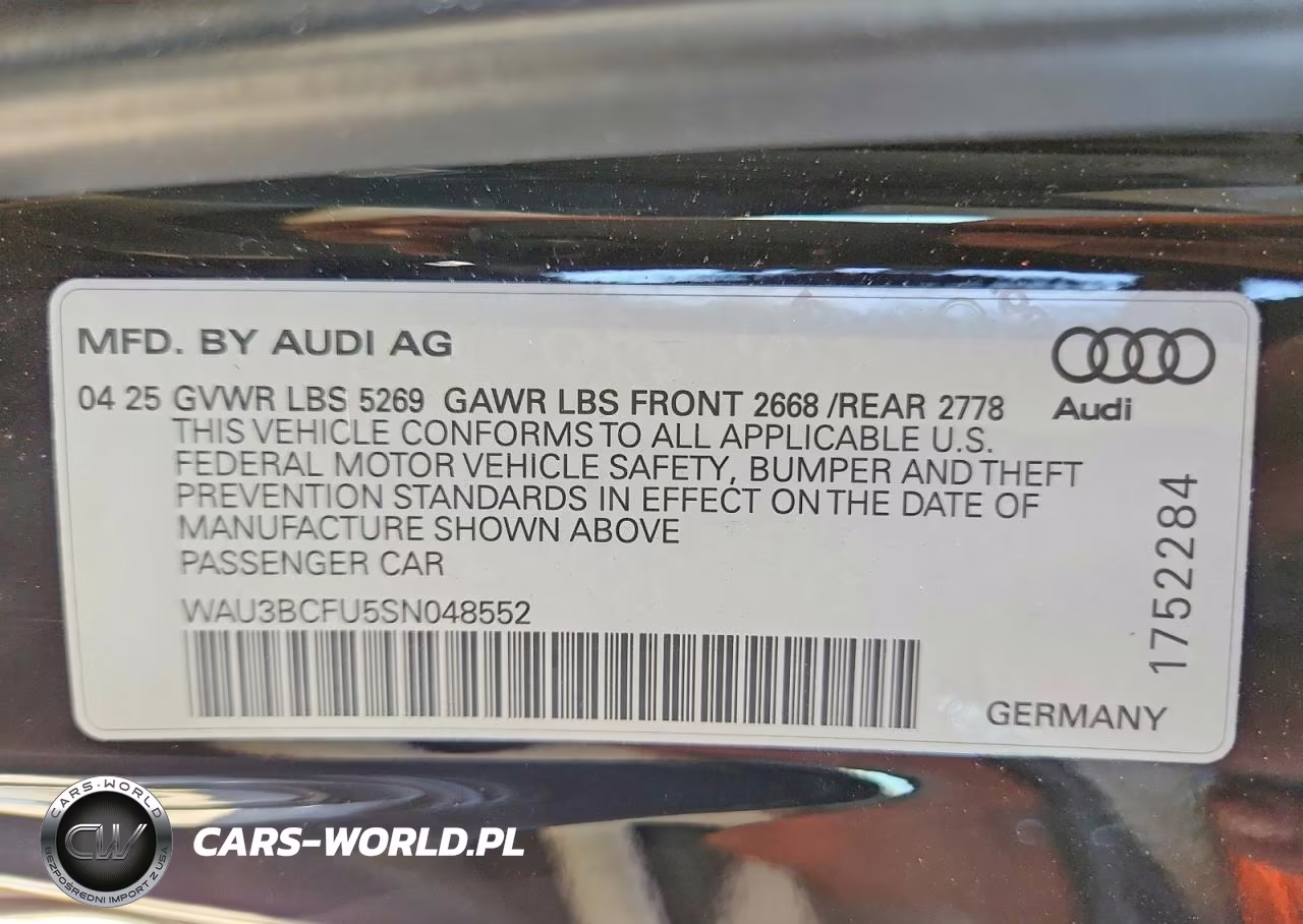 2025 Audi A5 Prestige VIN:WAU3BCFU5SN048552 - 12