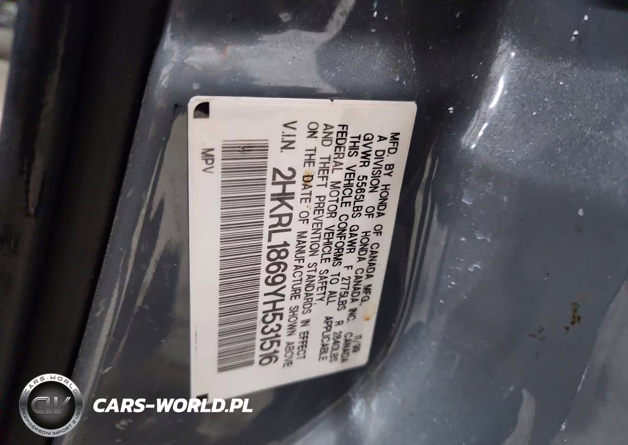 2000 Honda Odyssey Ex VIN:2HKRL1869YH531516 - 13