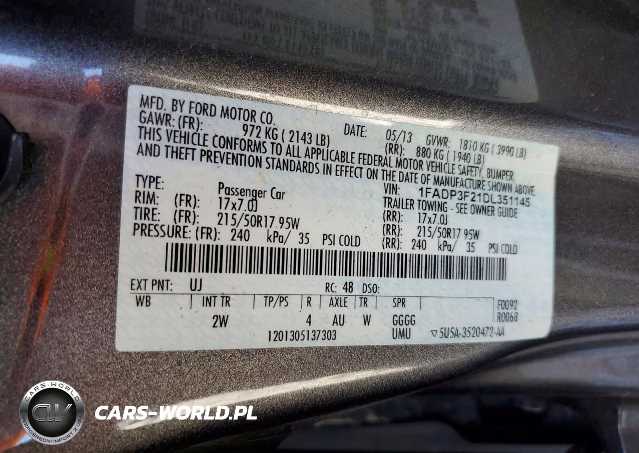 2013 Ford Focus Se VIN:1FADP3F21DL351145 - 12