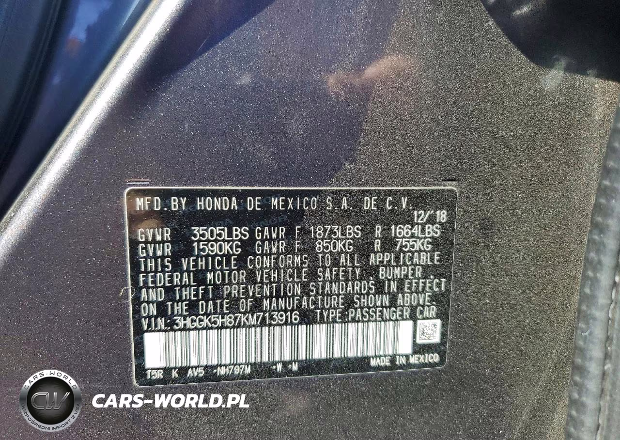 2019 Honda Fit Ex VIN:3HGGK5H87KM713916 - 12