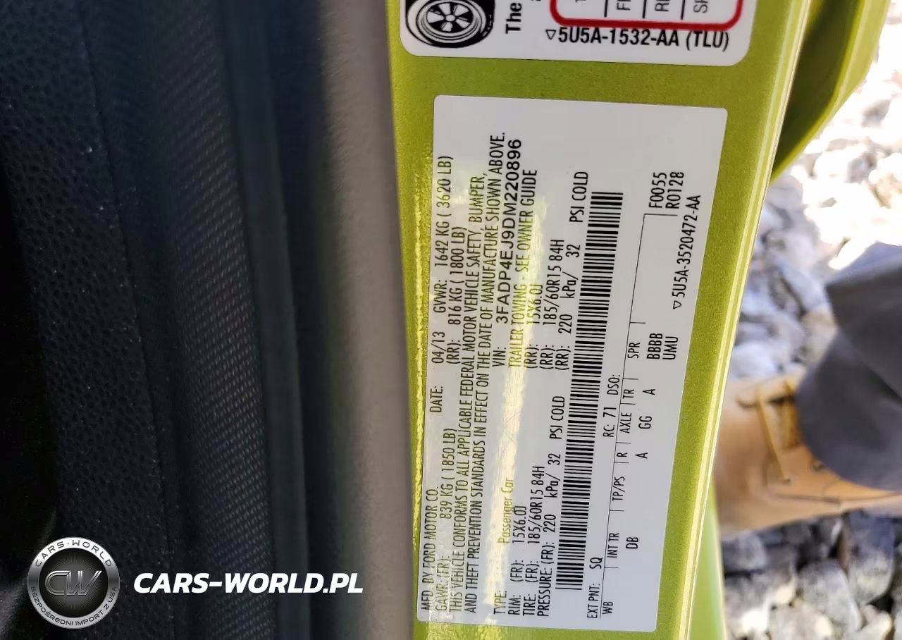 2013 Ford Fiesta Se VIN:3FADP4EJ9DM220896 - 12