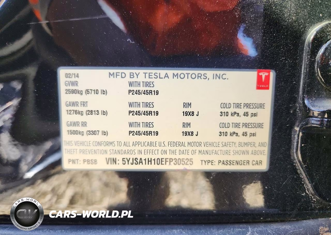 2014 Tesla Model S P85 VIN:5YJSA1H10EFP30525 - 12