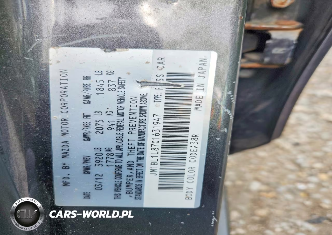 2012 Mazda 3 I VIN:JM1BL1L87C1631947 - 13