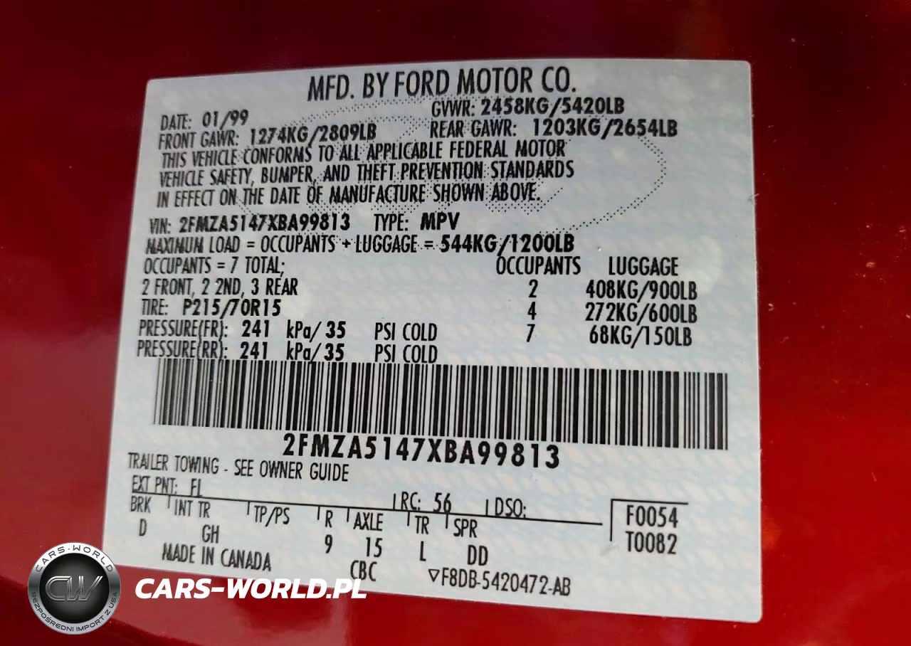 1999 Ford Windstar Lx VIN:2FMZA5147XBA99813 - 13