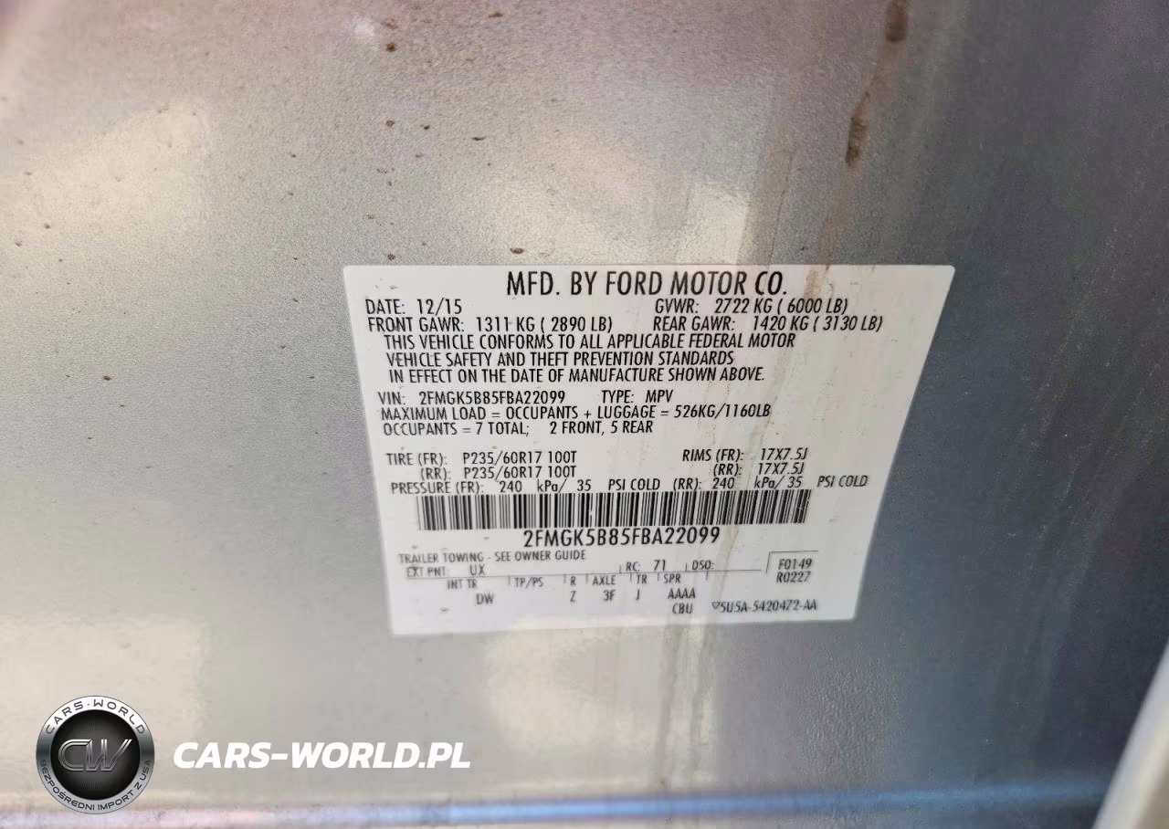 2015 Ford Flex Se VIN:2FMGK5B85FBA22099 - 12