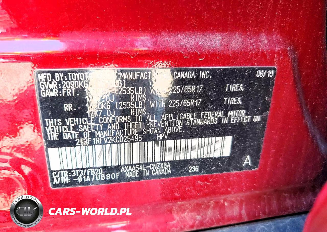 2019 Toyota Rav4 Le VIN:2T3F1RFV2KC025495 - 13
