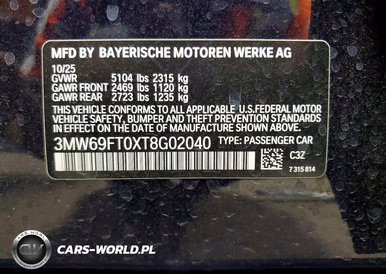2026 BMW M340Xi VIN:3MW69FT0XT8G02040 - 13