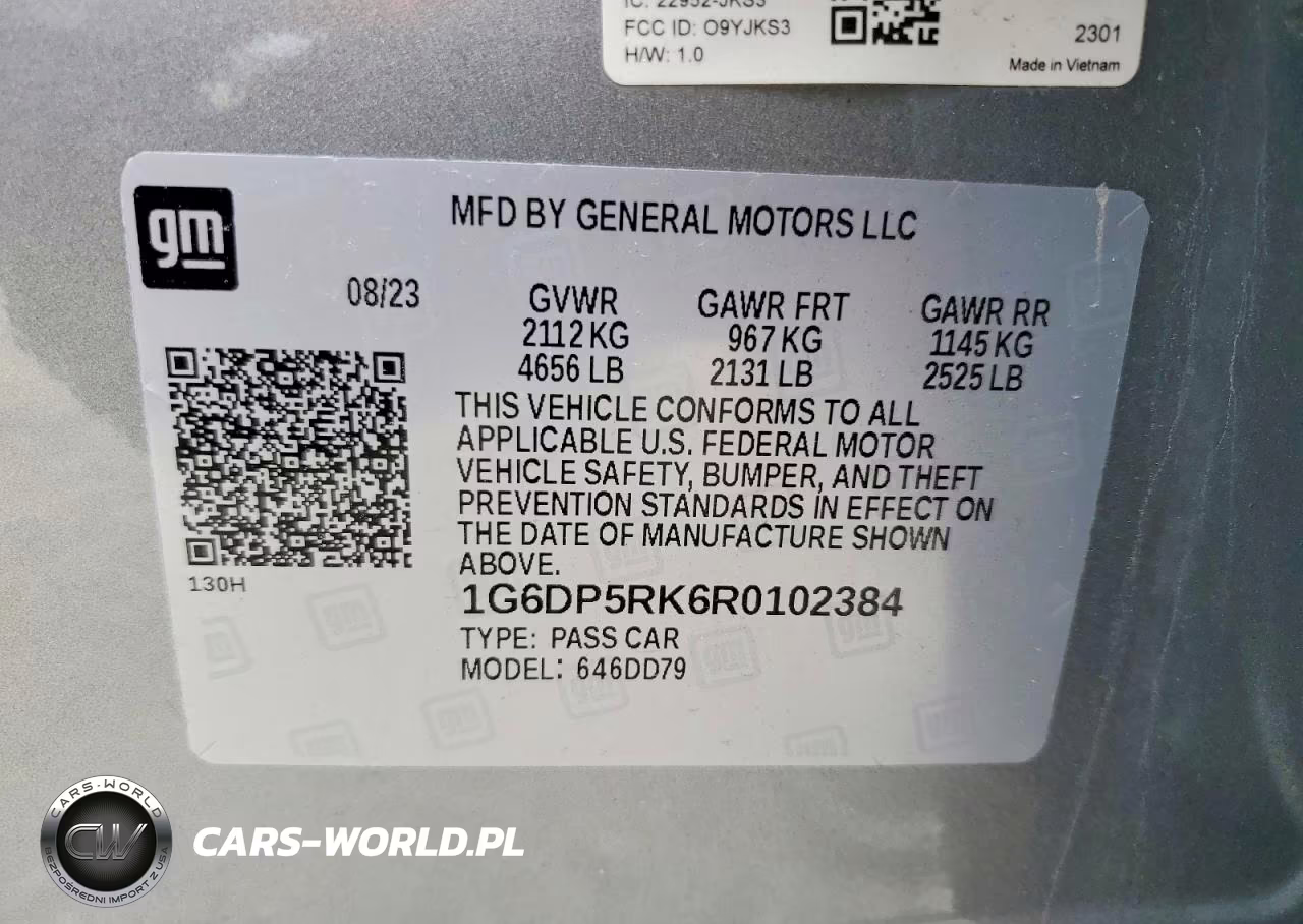 2024 Cadillac Ct5 Sport VIN:1G6DP5RK6R0102384 - 12