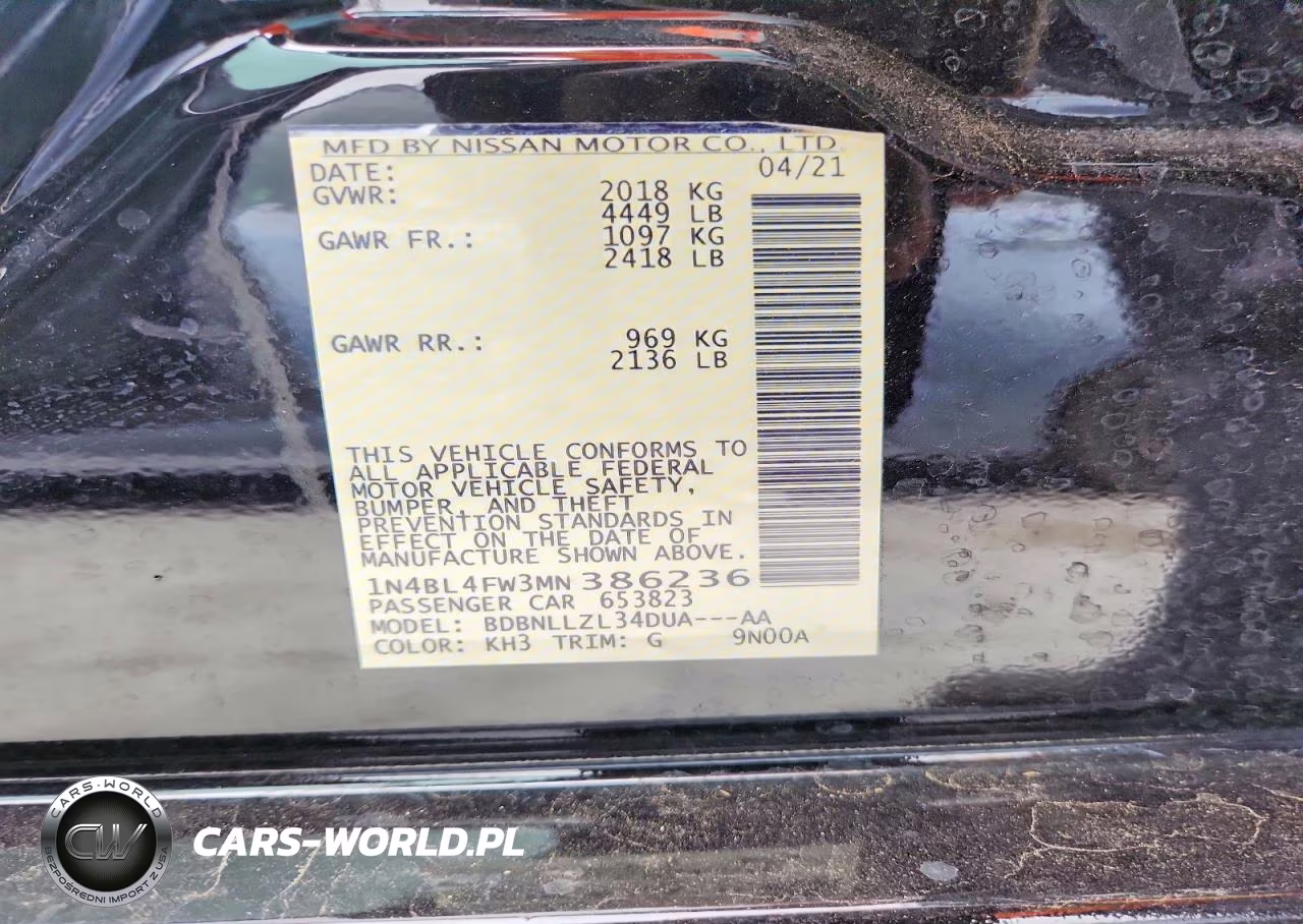 2021 Nissan Altima Platinum VIN:1N4BL4FW3MN386236 - 12