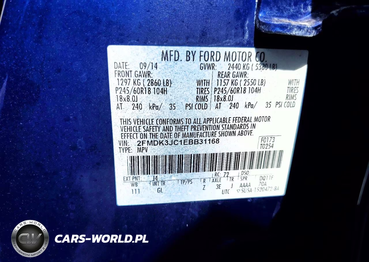 2014 Ford Edge Sel VIN:2FMDK3JC1EBB31168 - 13