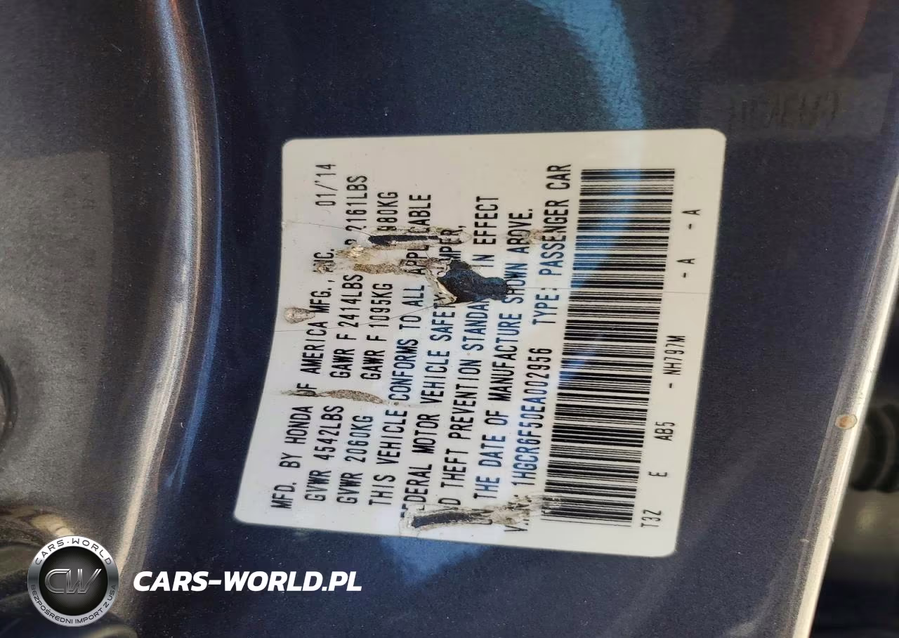2014 Honda Accord Hybrid Exl VIN:1HGCR6F50EA002956 - 12