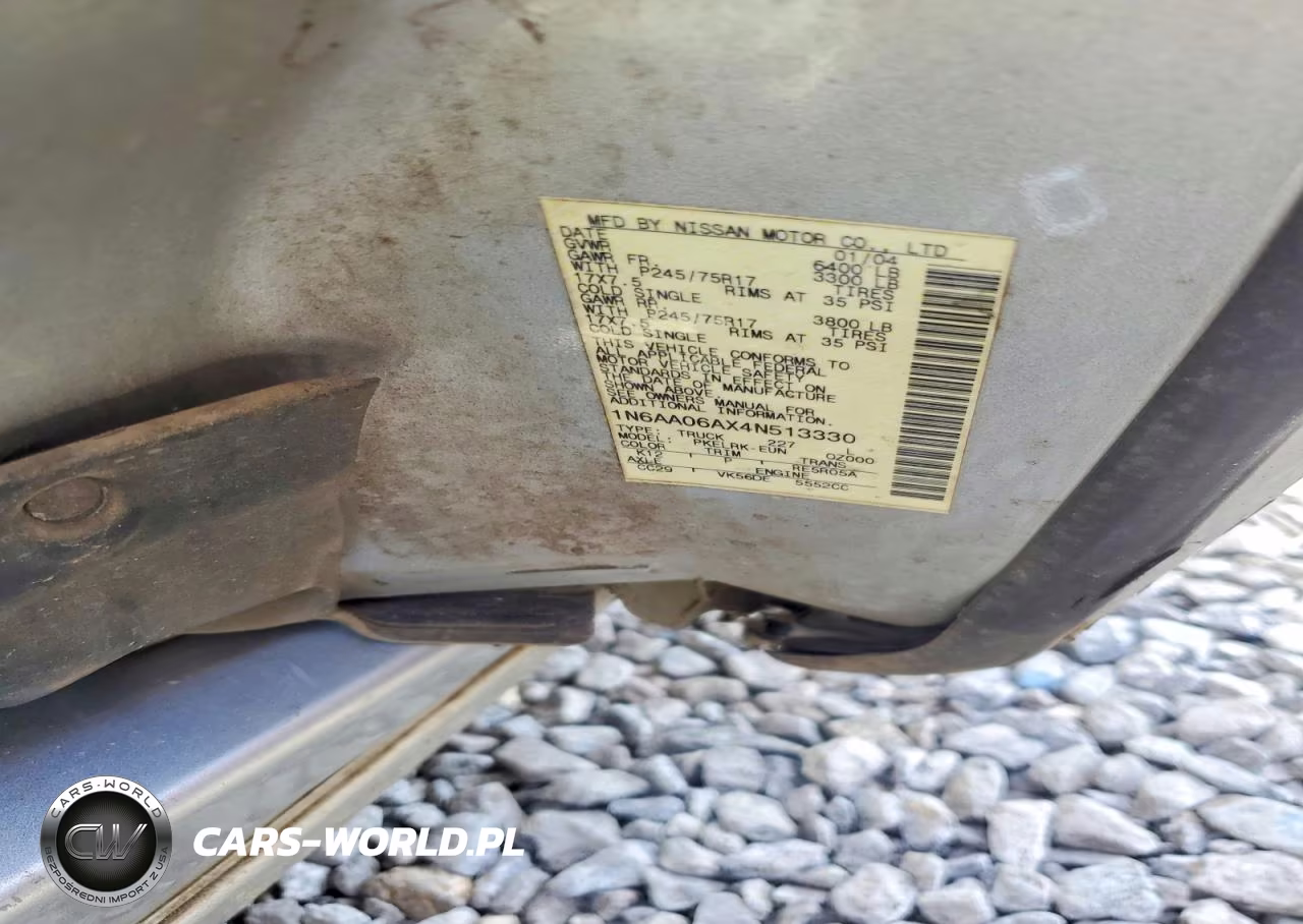 2004 Nissan Titan Pro-4X VIN:1N6AA06AX4N513330 - 13