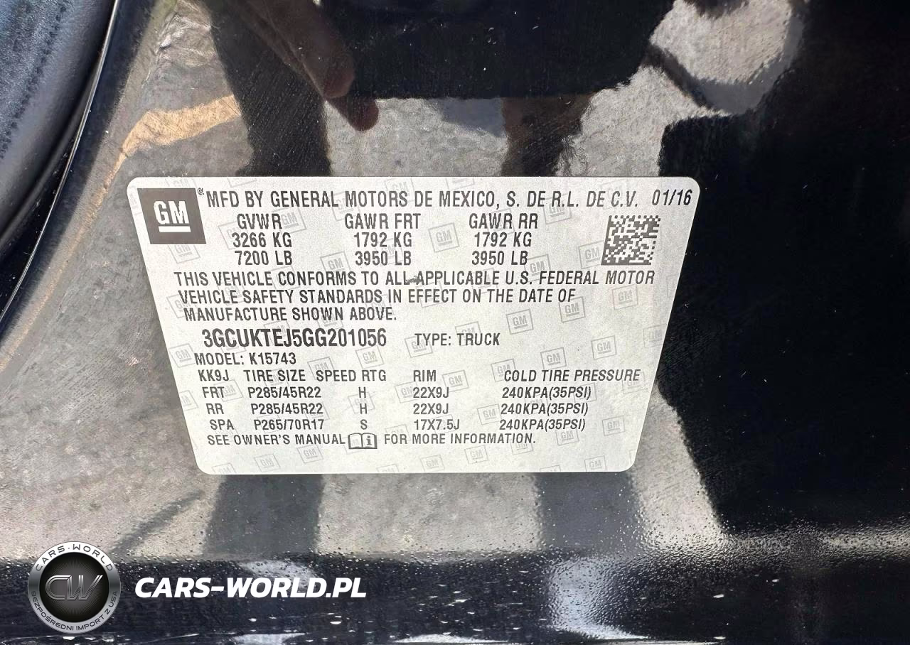2016 Chevrolet Silverado K1500 High Country VIN:3GCUKTEJ5GG201056 - 10