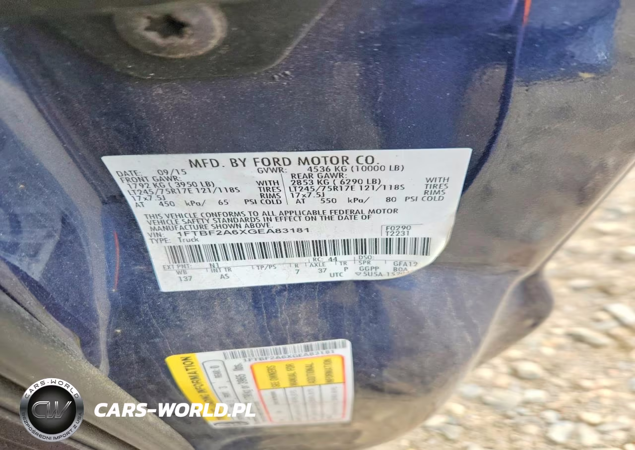 2016 Ford F250 Xl VIN:1FTBF2A6XGEA83181 - 12