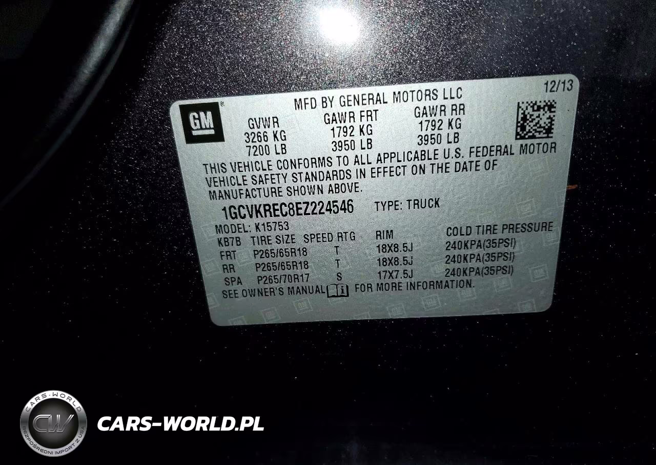 2014 Chevrolet Silverado K1500 Lt VIN:1GCVKREC8EZ224546 - 12