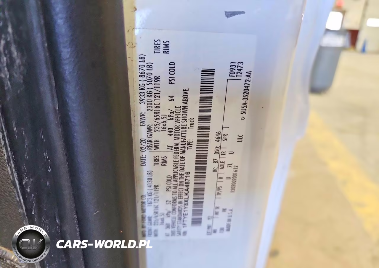 2020 Ford Transit 150 Delivery Van VIN:1FTYE1Y8XLKA48716 - 13