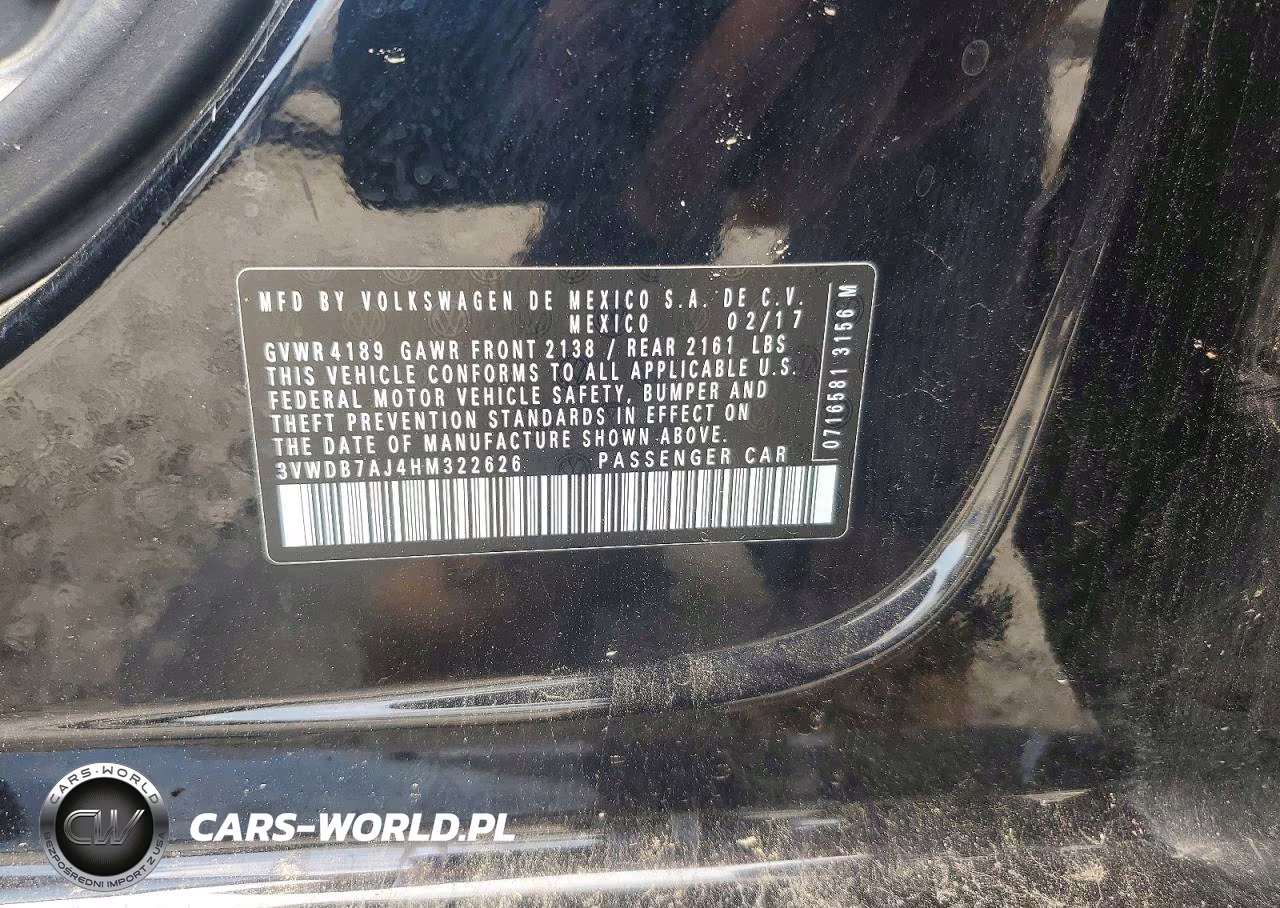 2017 Volkswagen Jetta Se VIN:3VWDB7AJ4HM322626 - 12