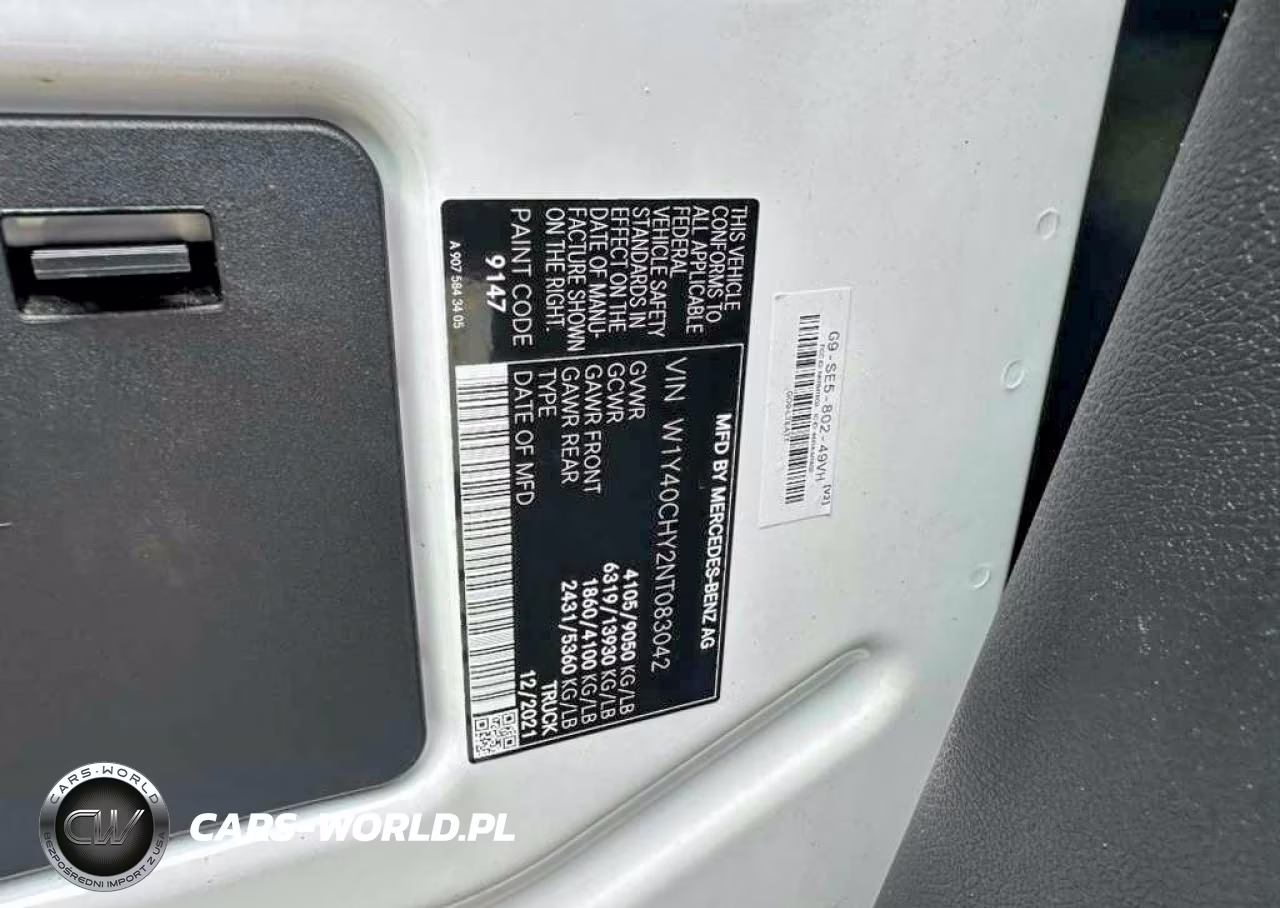 2022 Mercedes-Benz Sprinter 2500 VIN:W1Y40CHY2NT083042 - 10