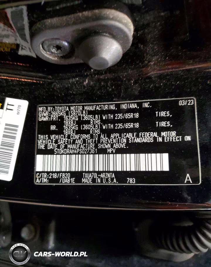 2023 Toyota Highlander Le VIN:5TDKDRAH4PS027361 - 13