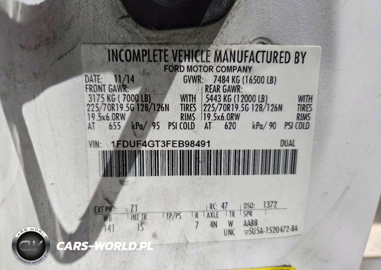 2015 Ford F450 Super Duty VIN:1FDUF4GT3FEB98491 - 12