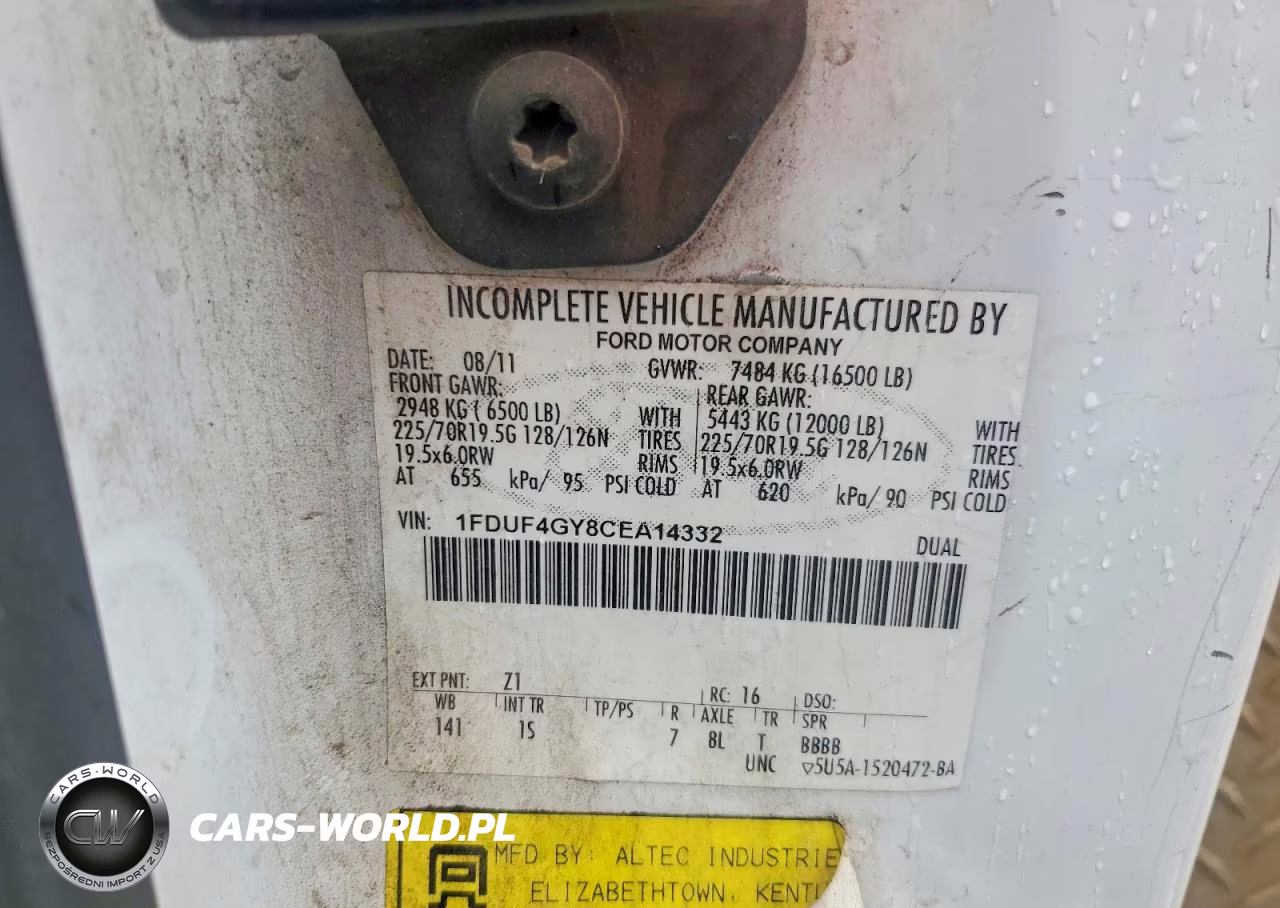 2012 Ford F450 Super Duty Bucket Truck VIN:1FDUF4GY8CEA14332 - 11