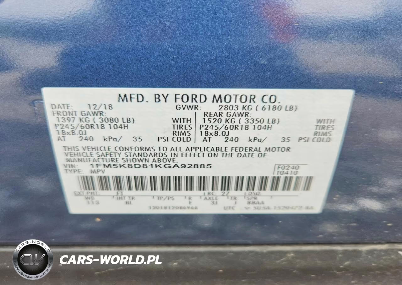 2019 Ford Explorer Xlt VIN:1FM5K8D81KGA92885 - 13