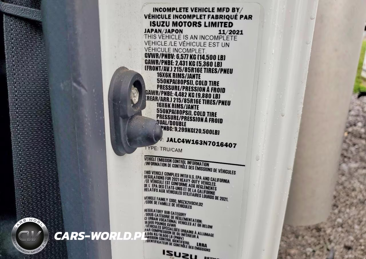 2022 Isuzu Npr Hd Box Truck VIN:JALC4W163N7016407 - 13